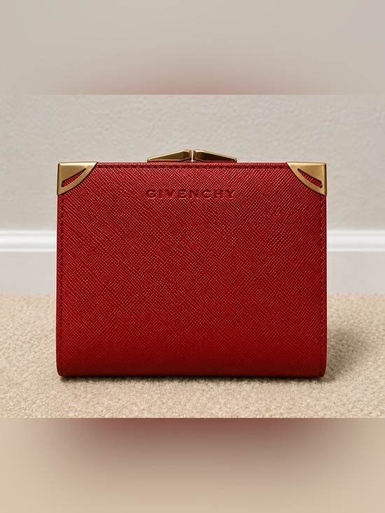 Givenchy Handbags - RED GIVENCHY KISS LOCK WALLET​​​​​​​​